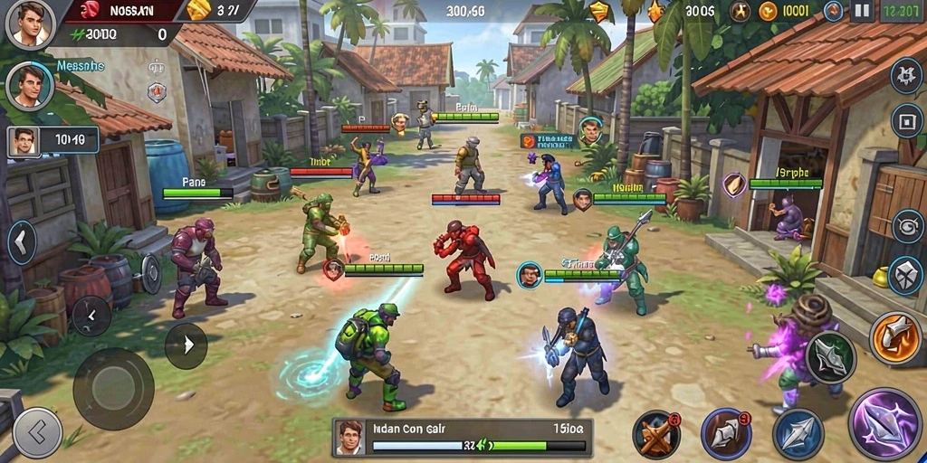 Screenshot menunjukkan gameplay yang menawan dan dinamis.