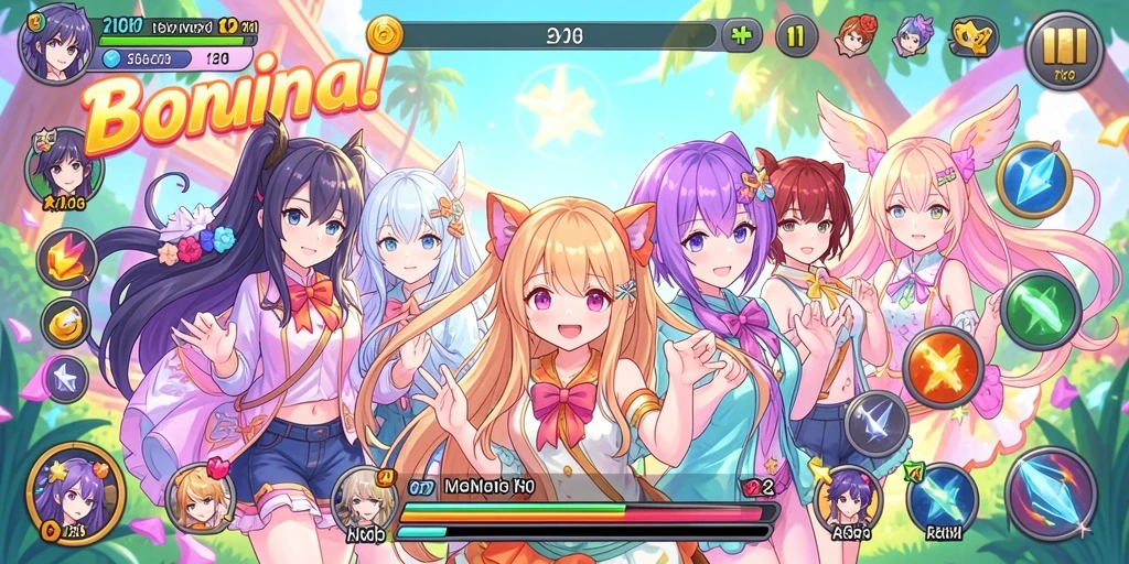 Screenshot 1 menampilkan antarmuka permainan yang menarik dan colorful.