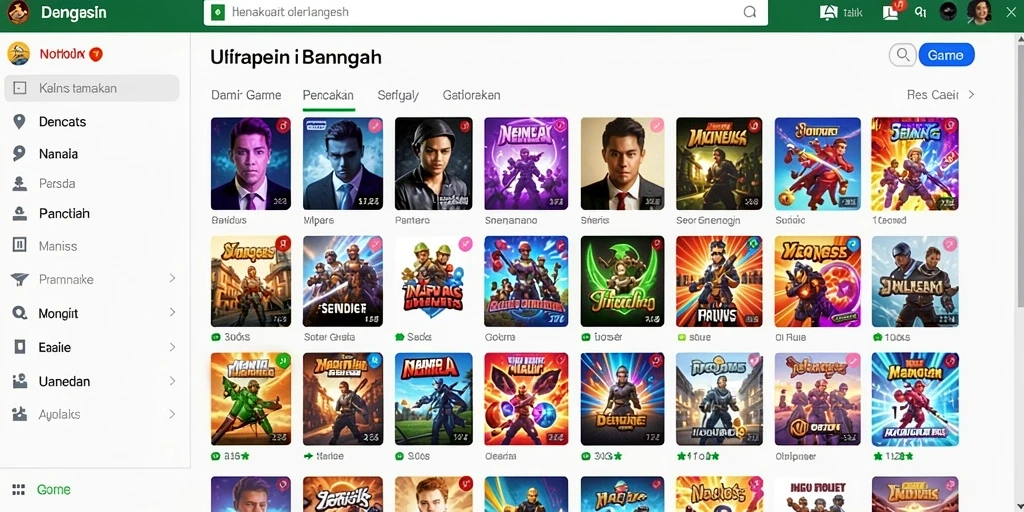 Screenshot menunjukkan karakter utama dalam aksi petualangan.