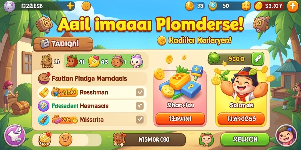 Screenshot menampilkan antarmuka permainan yang menarik dan mudah dinavigasi.