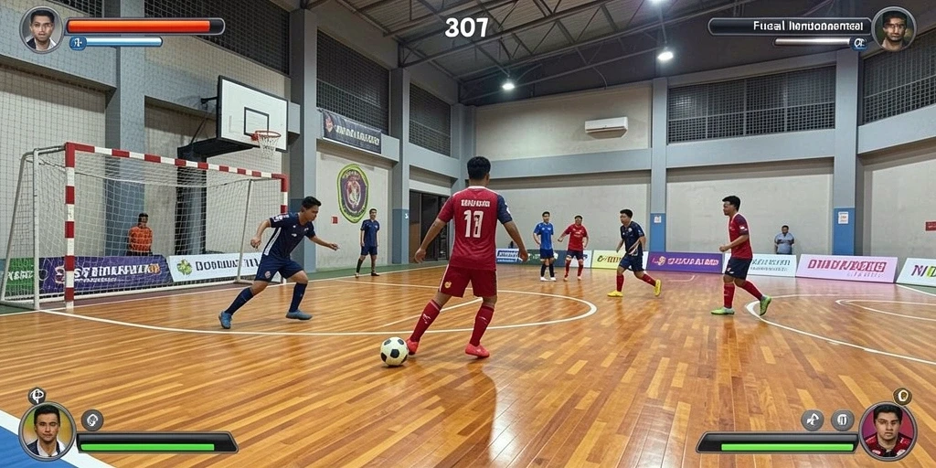 Tangkapan layar menampilkan karakter utama dalam misi.