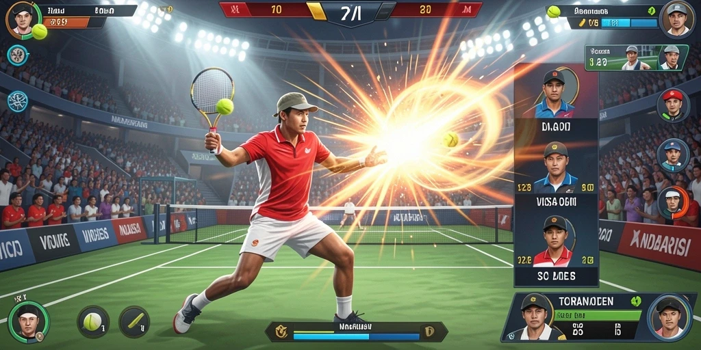 Tampilan dunia fantasi yang menakjubkan.
