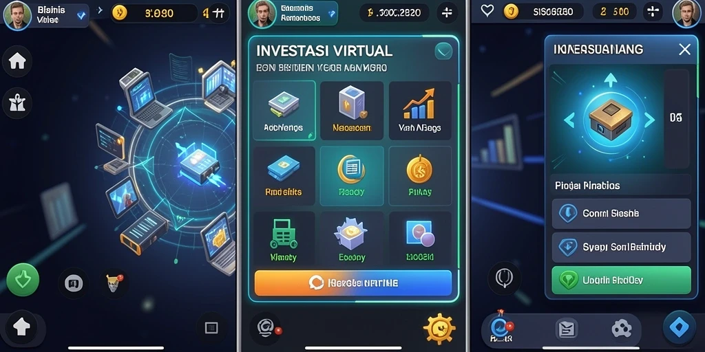 Screenshot menampilkan karakter utama di dunia fantasi.